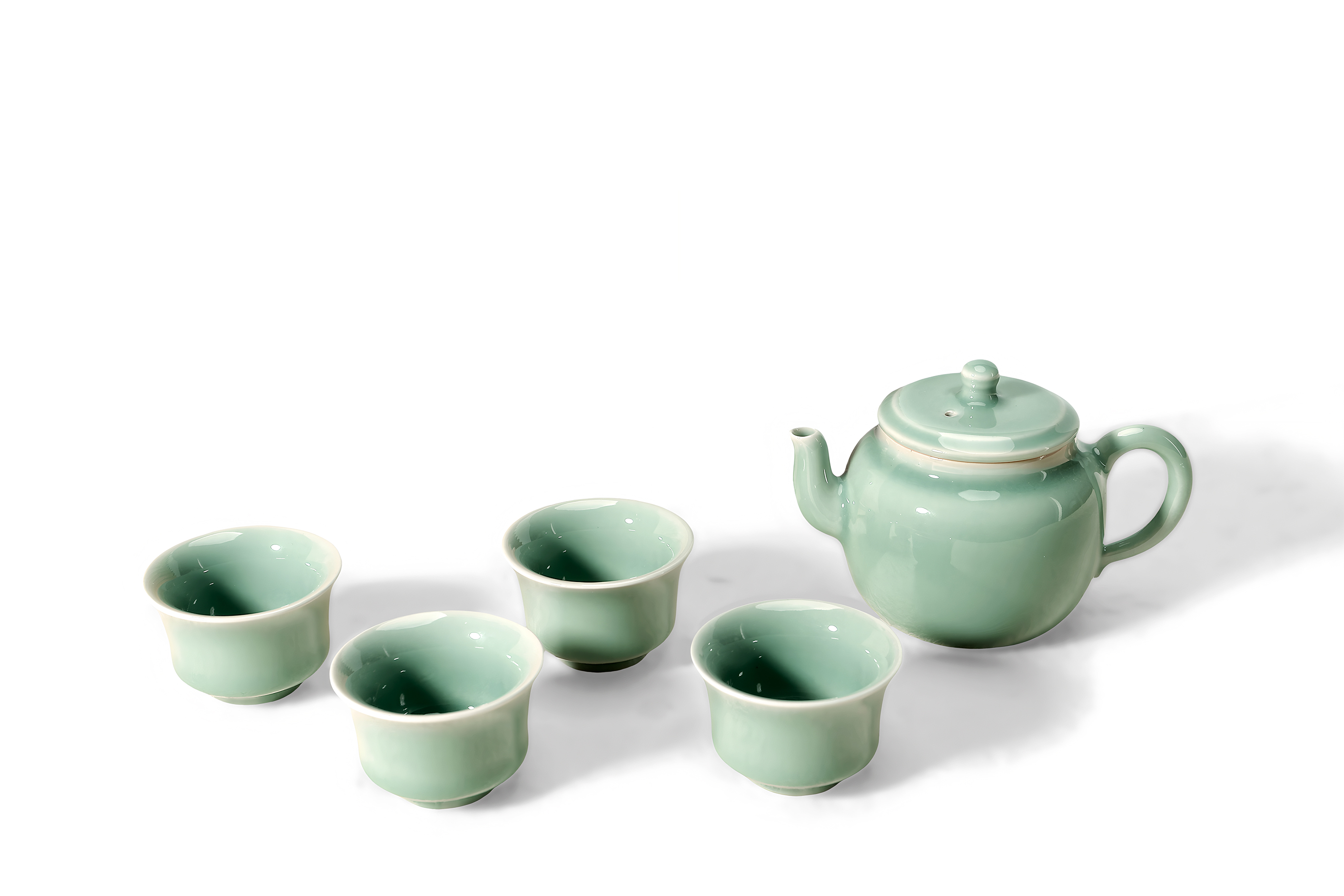 Elegant Tea Service｜Longquan Celadon Triple-Glazed & Double-Fired｜UNESCO Intangible Heritage