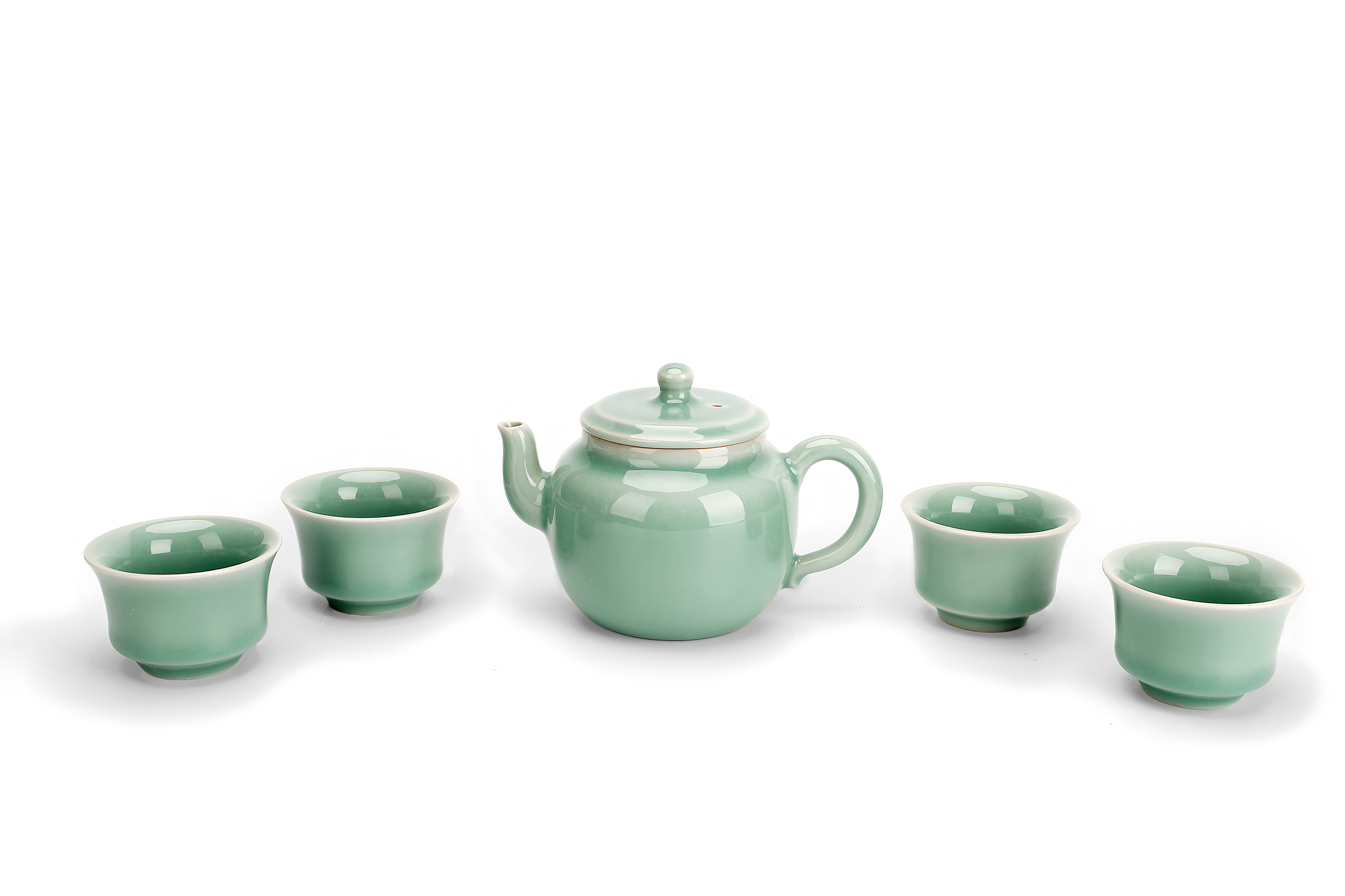 Elegant Tea Service｜Longquan Celadon Triple-Glazed & Double-Fired｜UNESCO Intangible Heritage