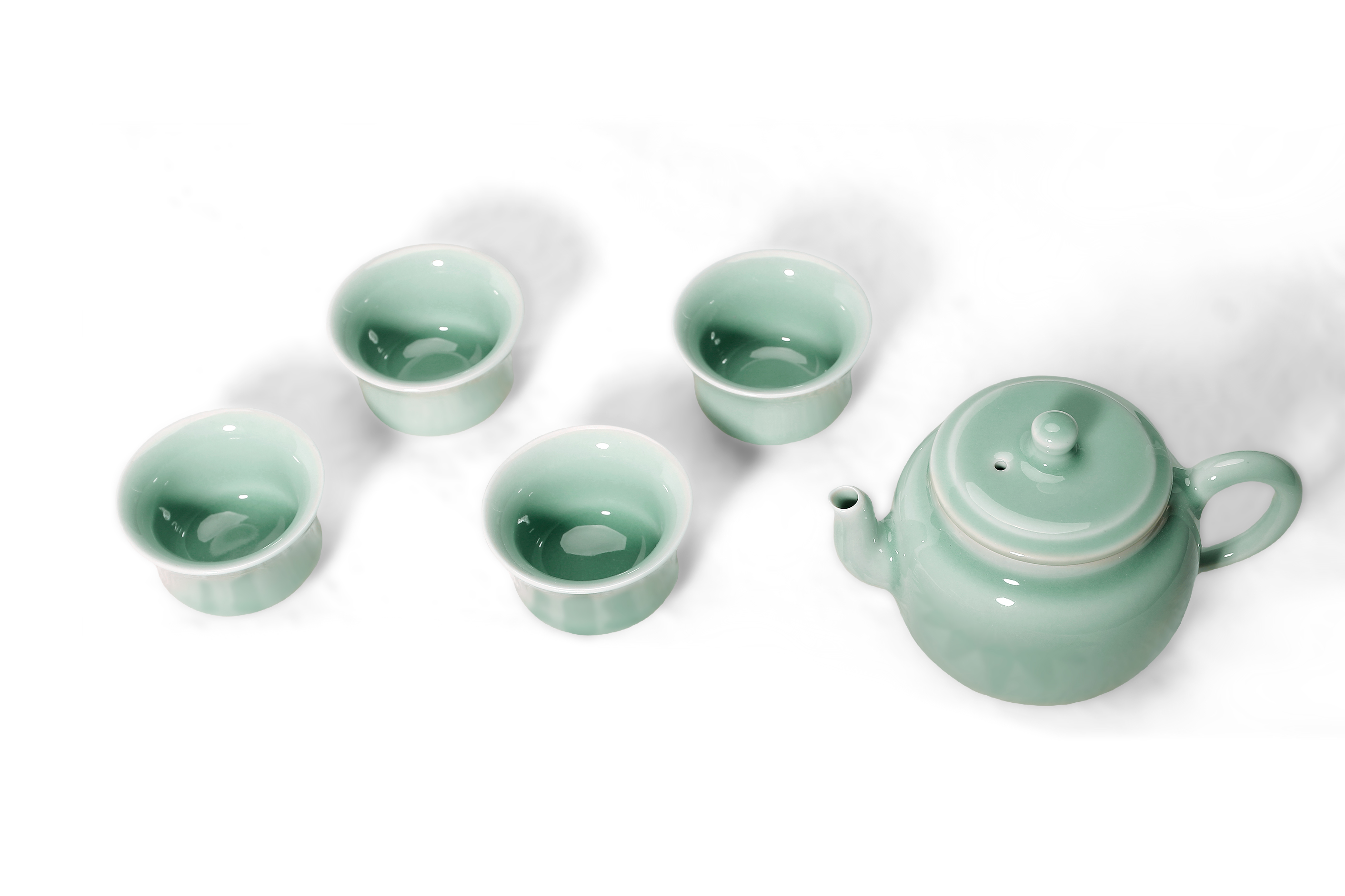 Elegant Tea Service｜Longquan Celadon Triple-Glazed & Double-Fired｜UNESCO Intangible Heritage