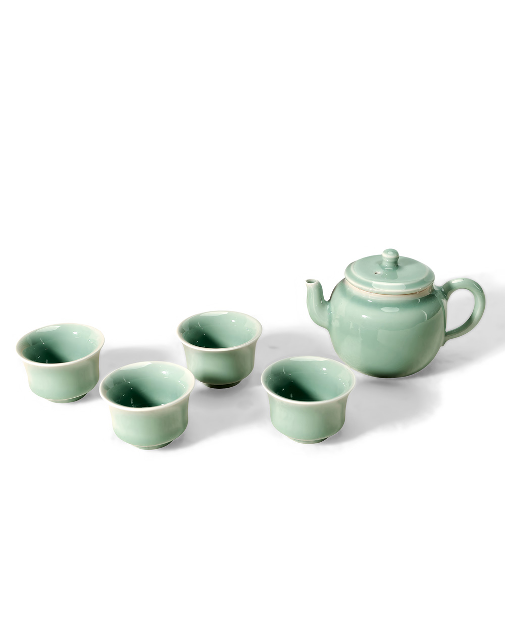 Elegant Tea Service｜Longquan Celadon Triple-Glazed & Double-Fired｜UNESCO Intangible Heritage