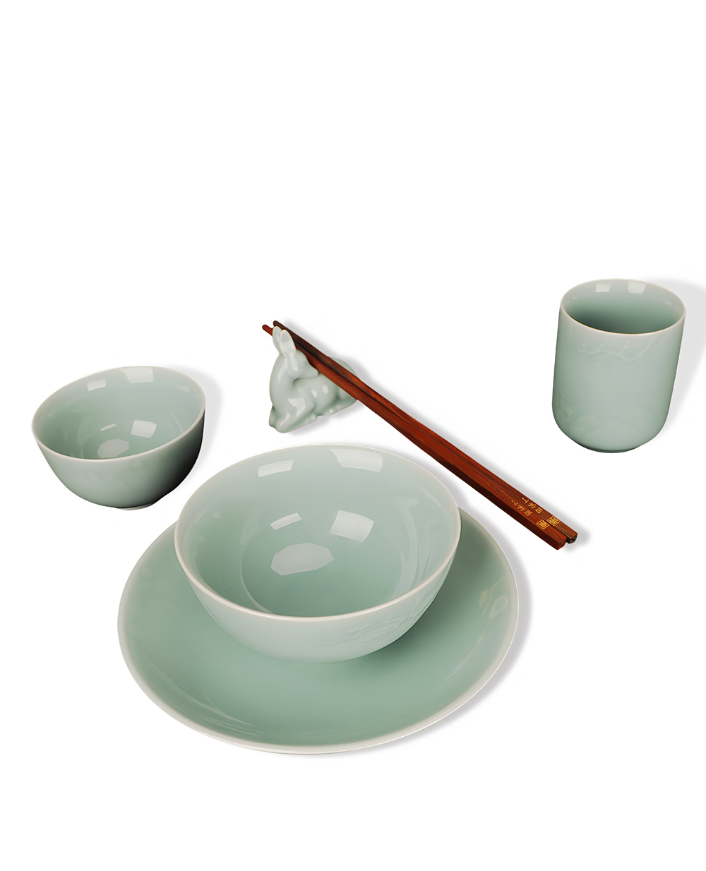 Artisan Giftware: Huijia Zhilu Deer Chopstick Rest – Handmade Ceramic, Engraved Calligraphy, Lead-Fr