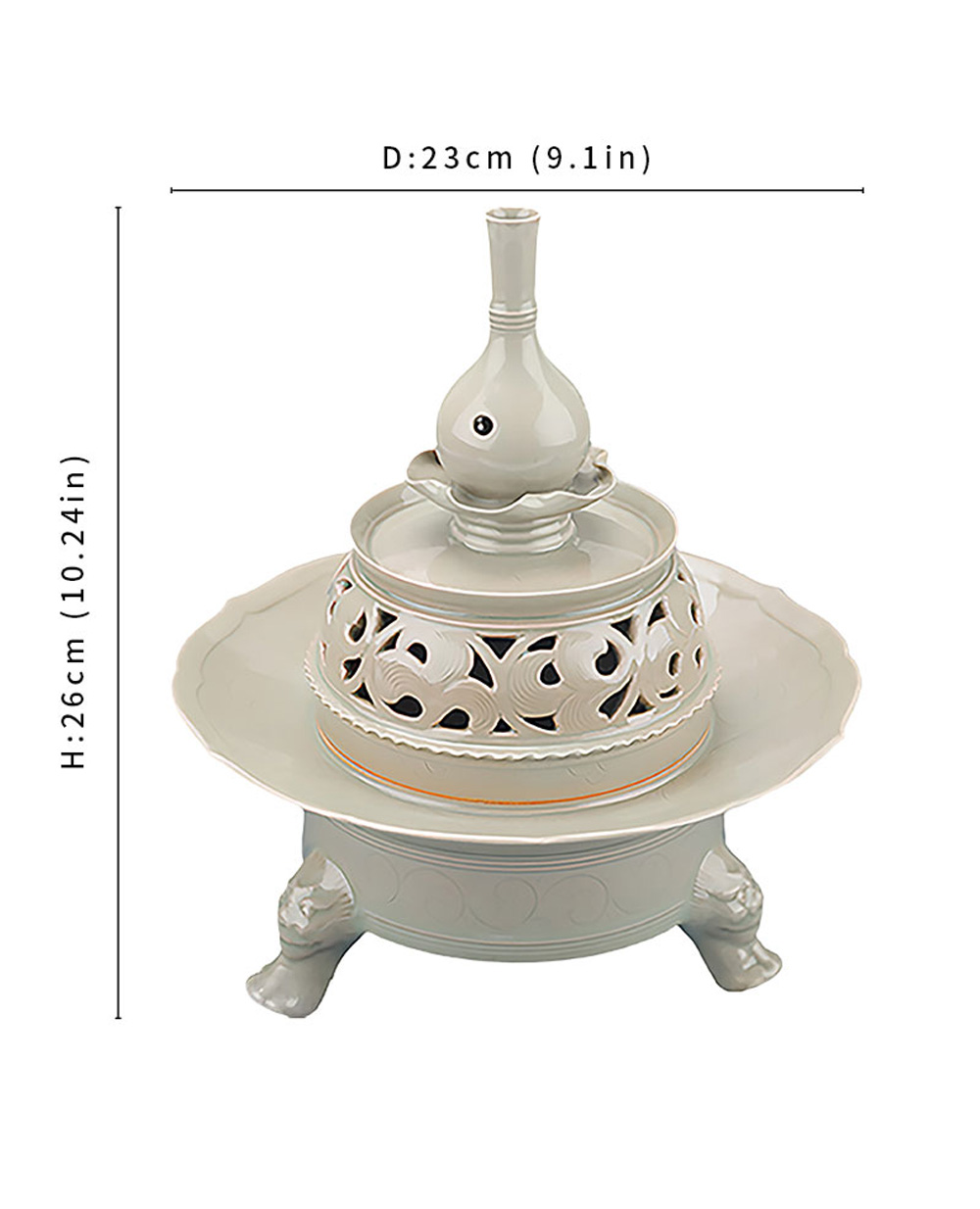 Zen Meditation Incense Burner | Hand-Thrown Ceramic for Clarity & Serenity