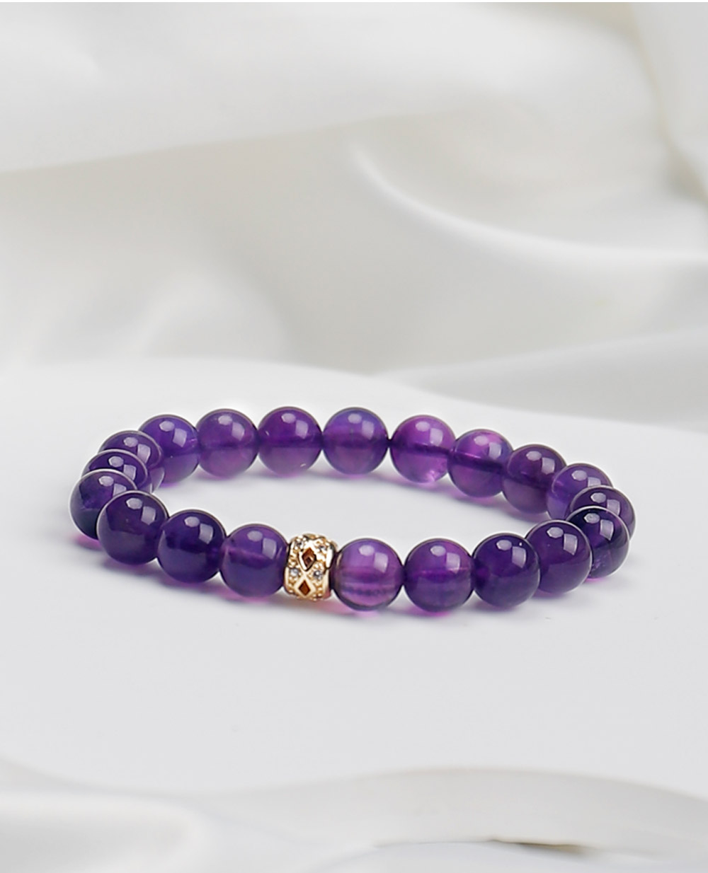 Imperial Purple Amethyst Guardian Stone Bracelet of Love